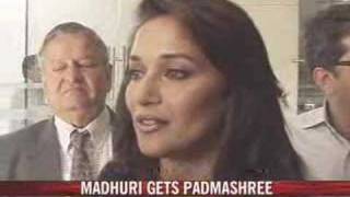 Madhuri receives Padma Shree [upl. by Cleopatra]