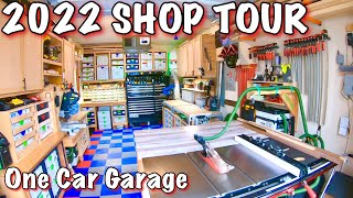 2022 Shop Tour  One car garage woodshop [upl. by Brockwell651]