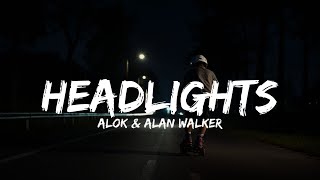 Headlights  Alan Walker Lyrics  LyricCloud [upl. by Ethbinium]