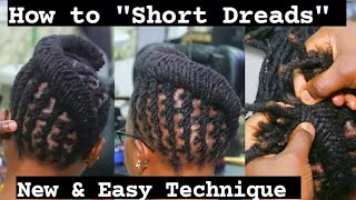 How to Style Fishtail Braid with Flat Barrel on Short Dreads [upl. by Etat]