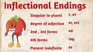 Inflectional Endings 👉in English Grammar like s  es ed ing er  est and So On English Grammar [upl. by Nnylear537]