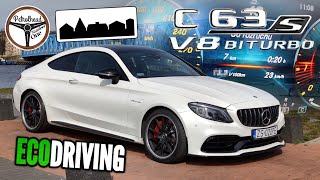 2021 MercedesAMG C63s  Ile NAJMNIEJ spali w mieście [upl. by Vergil]