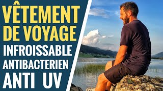 VÊTEMENT de voyage INFROISSABLE ANTI UV ET ANTI BACTERIENS [upl. by Annayi]