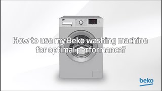 How to use my Beko washing machine for optimal performance  by Beko [upl. by Mauve16]