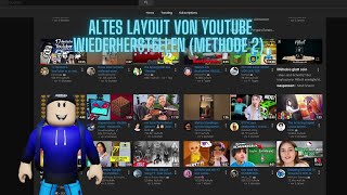 ALTES YOUTUBE LAYOUT WIEDERHERSTELLEN METHODE 2 2024 [upl. by Bonnes]