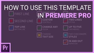 How to use this template in Premiere Pro  Checkbox List [upl. by Zaid602]