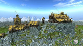 Minecraft Timelapse  Edoras Hillcastle [upl. by Yelbmik769]