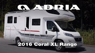 2016 Adria Coral XL range Product video [upl. by Bradleigh57]