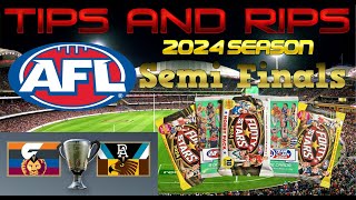 AFL Semi Finals  Tips and Rips  AFL 2024 Season [upl. by Ellerehc293]