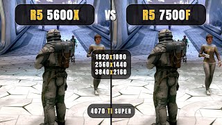 AMD Ryzen 5 5600X vs Ryzen 5 7500F  1080p 1440p 4K  AM4 vs AM5 Budget Kings  4070 Ti Super [upl. by Ssirk]