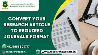 Convert your research paper into any journals format quicklyresearchtopics [upl. by Ait]