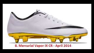 Ronaldo Shoes Collection  Nike CR7 Mercurial Boots Collection [upl. by Arved]