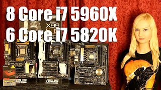 X99 Intel 8 Core i7 5960X amp 6 Core 5820K Inital Overclocking Benchmarks amp X79 Z97 Comparison [upl. by Boycie492]