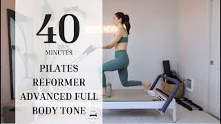 Pilates Reformer  Advanced  Full Body Tone [upl. by Joachima]