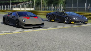 Lamborghini Sesto Elemento vs Lamborghini Centenario at Monza Full Course [upl. by Shanly828]