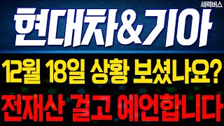 현대차 기아 주가 전망 앞으로 D7 전재산 걸고 예언합니다 12월 18일 방송 현대차주가전망 기아주가전망 [upl. by Nisior]