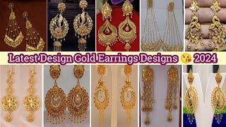 New Design Gold Earrings Collection 2024Latest Collection of Gold Earrings Designs 2024with Price [upl. by Currey353]