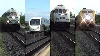 GO Transit amp Via Rail Canada Railfanning at Port Credit Station in Mississauga ON 06172019 [upl. by Llacam]