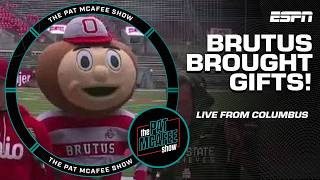 Brutus brought GIFTS to try to SWAY McAfee away from the Hoosiers 🎁 👀  The Pat McAfee Show [upl. by Rochkind]