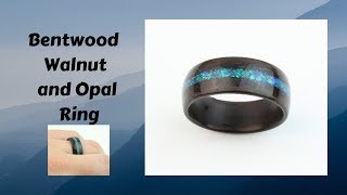 How its made  BentWood Ring  walnut with Opal inlay [upl. by Nollat]