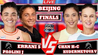 🔴LIVE Chan  Kudermetova vs Errani  Paolini • Beijing Open 2024 Finals Kudermetova Paolini [upl. by Wystand610]