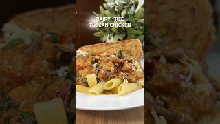 DairyFree and Creamy Tuscan Chicken Pasta with Cashew Cream [upl. by Norrehs]