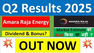 AMARA RAJA BATTERIES Q2 results 2025  Amara Raja Energy results today  AREampM Share News today [upl. by Adnohryt]