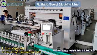 Fully completed 7L V interfolded hand towel facial tissue machines production line [upl. by Reis]