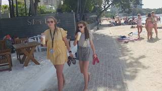 Walking by Sidewalk of Naklua amp Wong Amat Beaches Paradise in Pattaya City [upl. by Fulks]