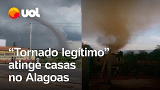 Tornado em Alagoas Ventos de até 117kmh atingem casas veja vídeos [upl. by Leirea387]