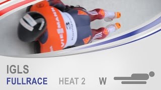 Igls  Womens Skeleton Heat 2 World Cup Tour 20142015  FIBT Official [upl. by Eisor]