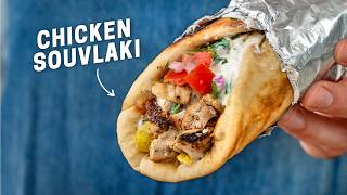 Greek Chicken Souvlaki amp 20 Minute Pita [upl. by Rugg639]