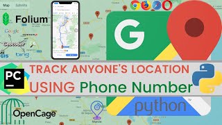 How to Track any phone number location using python  Python Map Project 🔥 [upl. by Martita]