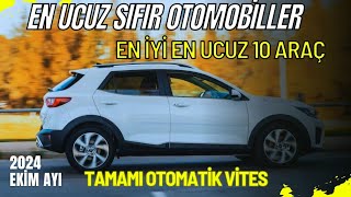 EN UCUZ OTOMATİK VİTESLİ SIFIR OTOMOBİLLER EKİM 2024  EN UYGUN ARABALAR EN İYİ EN UYGUN SUV ARAÇLAR [upl. by Curzon]