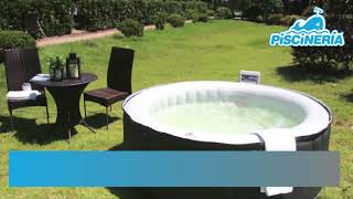 SPA JACUZZI INFLABLE AGUA CALIENTE BURBUJAS  PISCINERIA [upl. by Vivi]