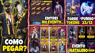 NOVA LOJA MISTERIOSA ENTREI NO EVENTO DOS PASSES PUNHO E LOBO EVENTO NATAL NOVIDADES FREE FIRE [upl. by Enawyd]