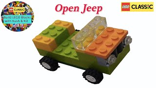 LEGO Jeep with LEGO Classic 10715  Building Instructions Ideas [upl. by Anilrats]