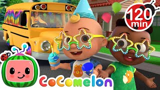 JJs Wheels on the Birthday Bus  CoComelon  Animals for Kids  Sing Along Nursery Rhymes for Kids [upl. by Anileva]