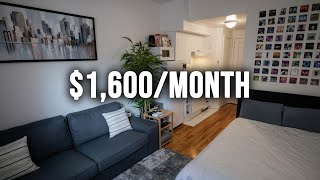 My Tiny 200 Sq Ft Studio in Manhattan  NYC Apartment Tour [upl. by Hadrian950]