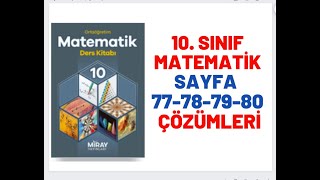 10 Sınıf Matematik Kitabı Sayfa 77787980 Ünite Değerlendirme Çözümleri [upl. by Elleinet]