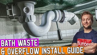 HOW TO FIT A BATH OVERFLOW AND WASTE [upl. by Ahsyekat]