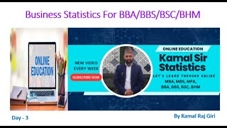 ll BBA ll BBS ll Statistics ll Day 3 llSkewness amp Kurtosis llBBA BBS BSC BHM Statistics Videos [upl. by Retrak819]