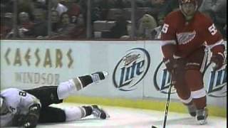 Niklas Kronwall cranks Teemu Selanne [upl. by Lleznol]