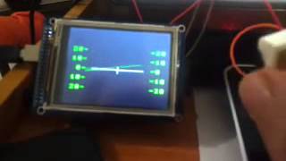 Arduino Mega tft lcd 32 Artificial Horizon VIDEO 1 using MPU6050 gyro accel [upl. by Akanke]