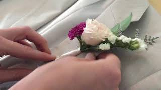 How to Pin on a Boutonniere [upl. by Brandise]