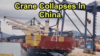 Gantry Crane Collapses On MSC Container Ship in the port of Yantian China [upl. by Shirl]