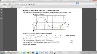 TimeVarying Force on a Cart RT9 [upl. by Dibru513]