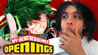 I REACTED TO MY HERO ACADEMIA ALL OPENINGS 111 [upl. by Aniv221]