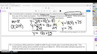 Point Slope form word problems [upl. by Tavis676]