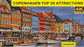 COPENHAGEN TOP 30 ATTRACTIONS  4K ULTRA HD  DENMARK  2  BINU [upl. by Parsifal945]